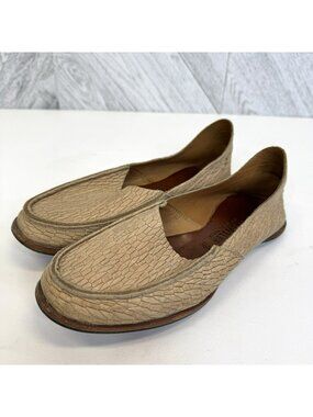 CYDWOQ Cliff Dweller Loafers Shoes Women 36.5 US 6.5 Croc Embossed Leather Flats